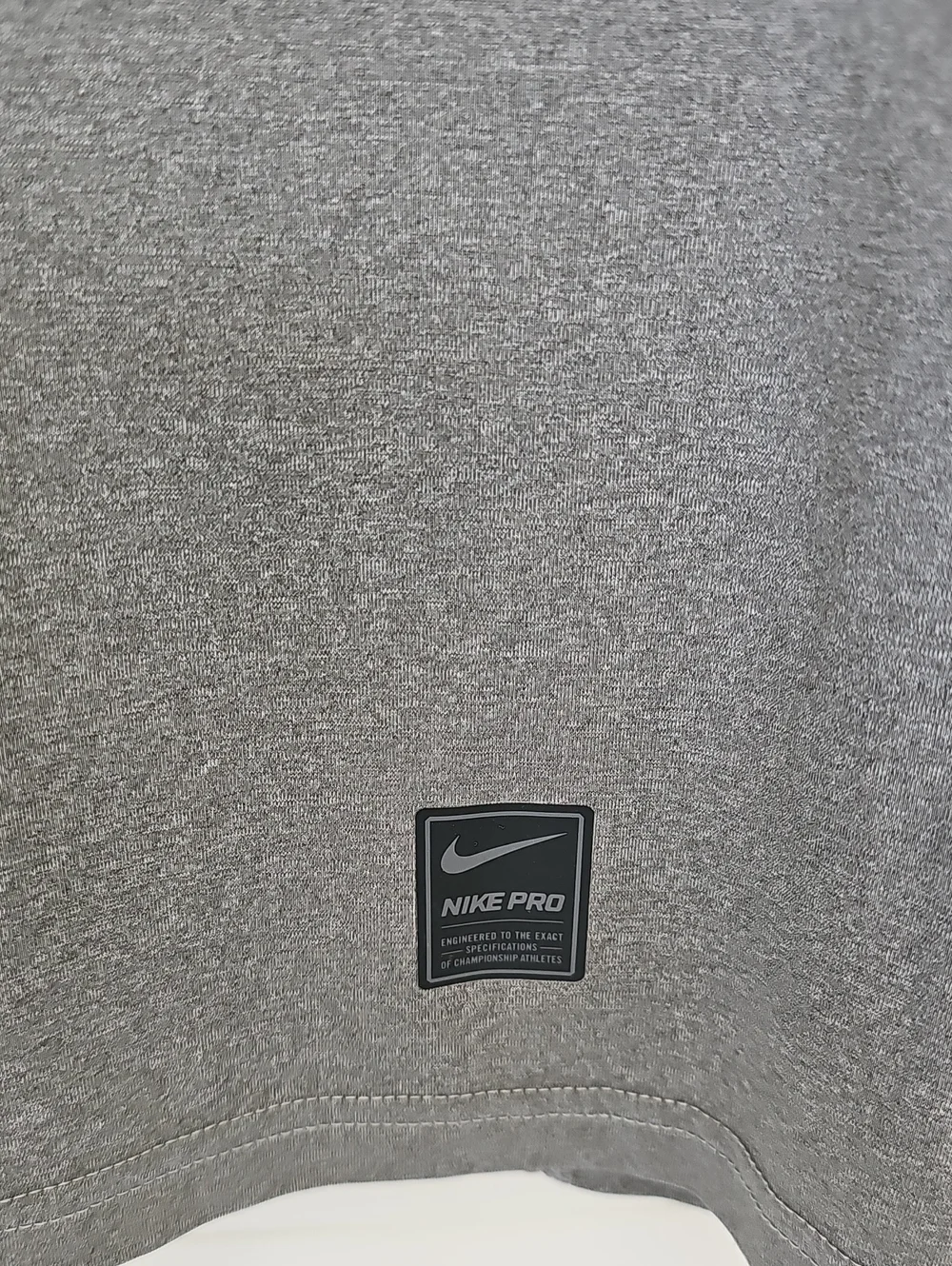 Nike Pro Gray Short Sleeve Dri-FIT Training Tee with White Swoosh Boys Ss M